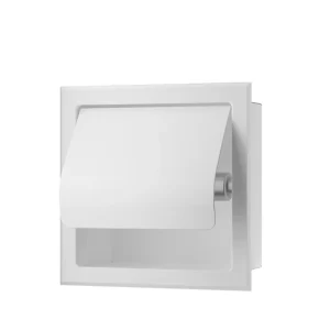 Inbouw toiletrolhouder Mat wit RVS  by L'Aqua®